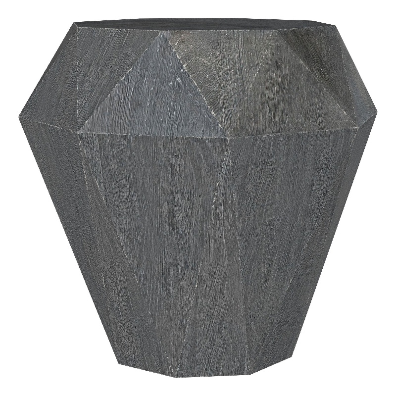 Cinti Accent Side Table-Gemstone Shape-Natural Gray Mango Wood