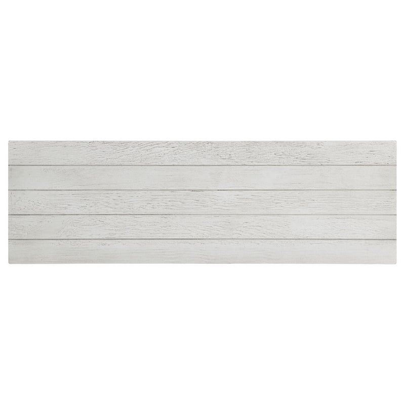 Ayne Console Table-1 Bottom Shelf-Distressed White Wood-47 Inch