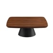 Eliana 2pc Coffee Table Set-Walnut Brown-Black Metal Frame
