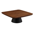 Eliana 2pc Coffee Table Set-Walnut Brown-Black Metal Frame