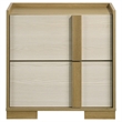 Hyle Nightstand-2 Drawers-24 Inch Modern Natural Brown and White