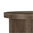 Kinaj Coffee Table-Dark Brown Solid Mango Wood-Round 38 Inch Top