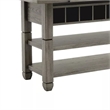 Yani Counter Height Table-60 Inch Rectangular Top-Gray Solid Wood