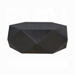 Hano Coffee Table-Black Rubberwood-50 Inch-Modern Geometric Body