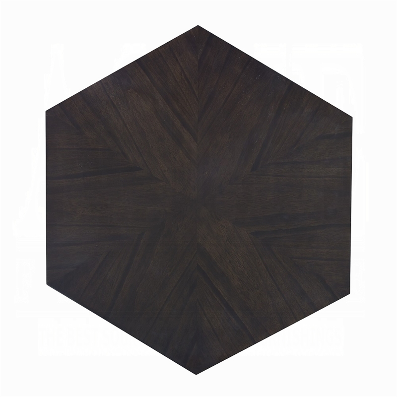 Hano Coffee Table-Black Rubberwood-50 Inch-Modern Geometric Body