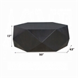 Hano Coffee Table-Black Rubberwood-50 Inch-Modern Geometric Body