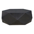Hano Coffee Table-Black Rubberwood-50 Inch-Modern Geometric Body