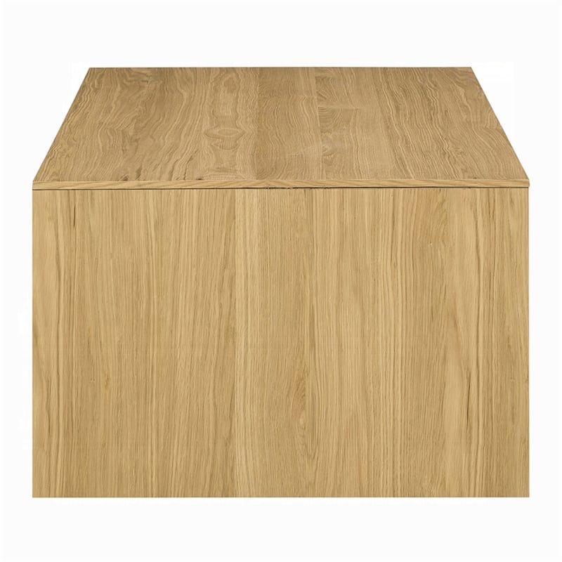 Arnold Coffee Table-Natural Brown Wood Frame-Rectangular 53 Inch