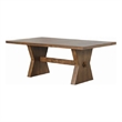 Zivy Dining Table-78 Inch Modern Farmhouse Hourglass Oak Brown Wood
