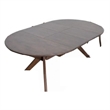 Mikie 47-79 Inch Dining Table-Extendable Brown Full Solid Wood Top