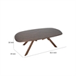 Ziva Dining Table-3D Edges-Brown Full Solid Wood 83 Inch Rectangular
