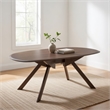 Ziva Dining Table-3D Edges-Brown Full Solid Wood 83 Inch Rectangular