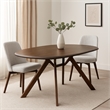 Ziva Dining Table-3D Edges-Brown Full Solid Wood 83 Inch Rectangular