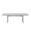 Diaz 72-90 Inch Extendable Dining Table-Glass and Light Gray Wood