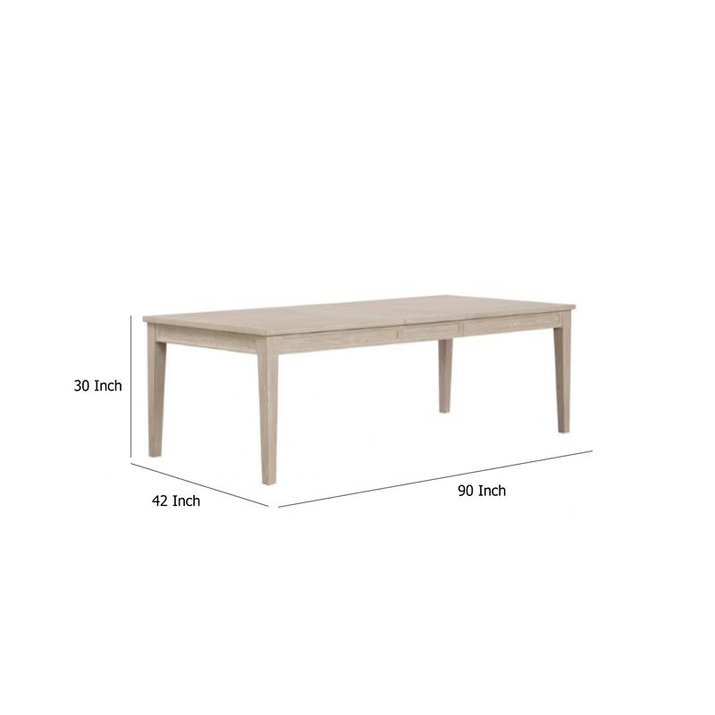 Rozie 72-90 Inch Extendable Dining Table-Farmhouse Light Oak Brown