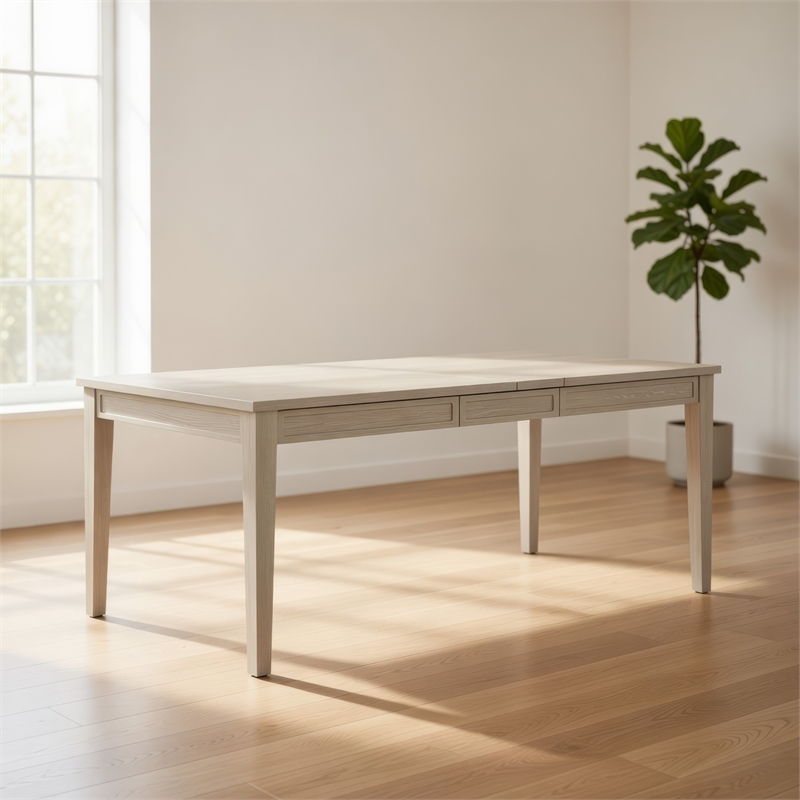 Rozie 72-90 Inch Extendable Dining Table-Farmhouse Light Oak Brown