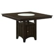 Uric Counter Height Dining Table w Wine Storage-6 Lattice Chairs-Brown