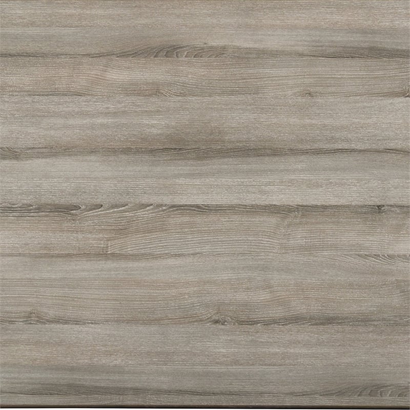 Kene 7pc Dining Table Set with 6 Padded Chairs-Solid Edge Band-Gray