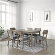 Kene 7pc Dining Table Set with 6 Padded Chairs-Solid Edge Band-Gray