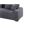 Lio 2pc XL Sectional Sofa with Chaise- 5 Throw Pillows- Gray Corduroy