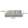 Gira 2pc Sofa and Loveseat Set- Manual Reclining- Solid Wood- Beige Fabric