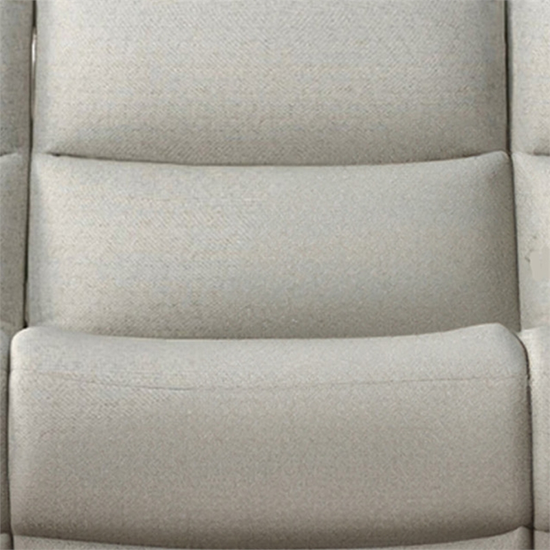 Gira Manual Recliner Sofa with Contour Armrest- Solid Wood- 88 Inch- Beige