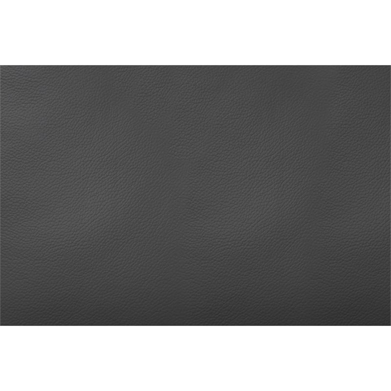 Moa 2pc Loveseat n Sofa Set- Chrome Legs- Anthracite Gray Full Leather