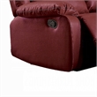Zuru Motion Manual Recliner Sofa- 3 Seater- Plush Red Faux Leather