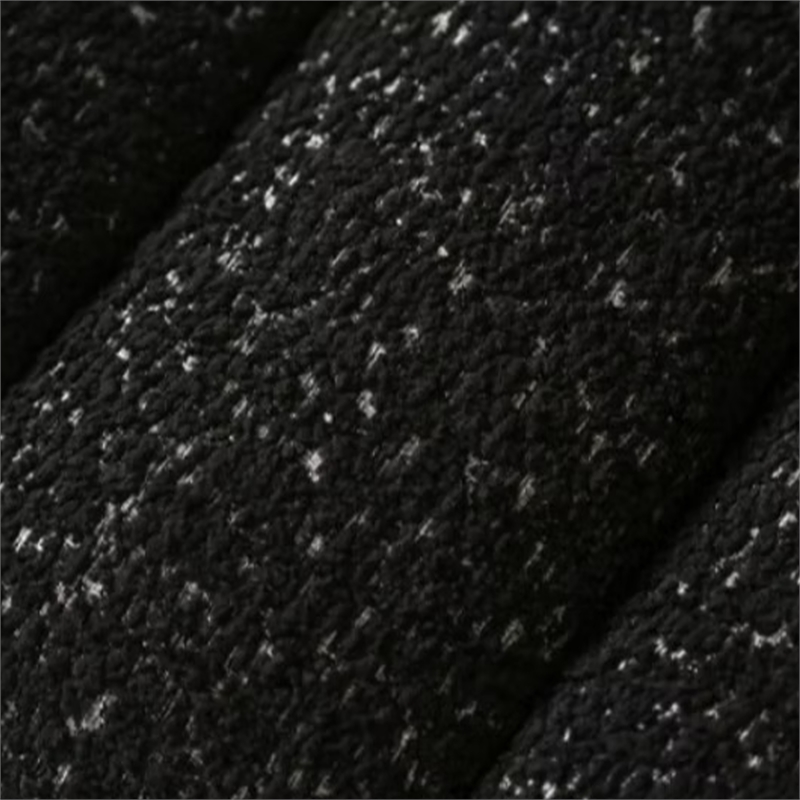 Hery Sofa and Loveseat Set- Black Boucle- Vertical Channel Tufting