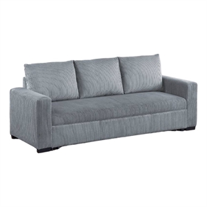 Billy Convertible Pull Out Sofa Bed- Gray Corduroy-  85 Inch