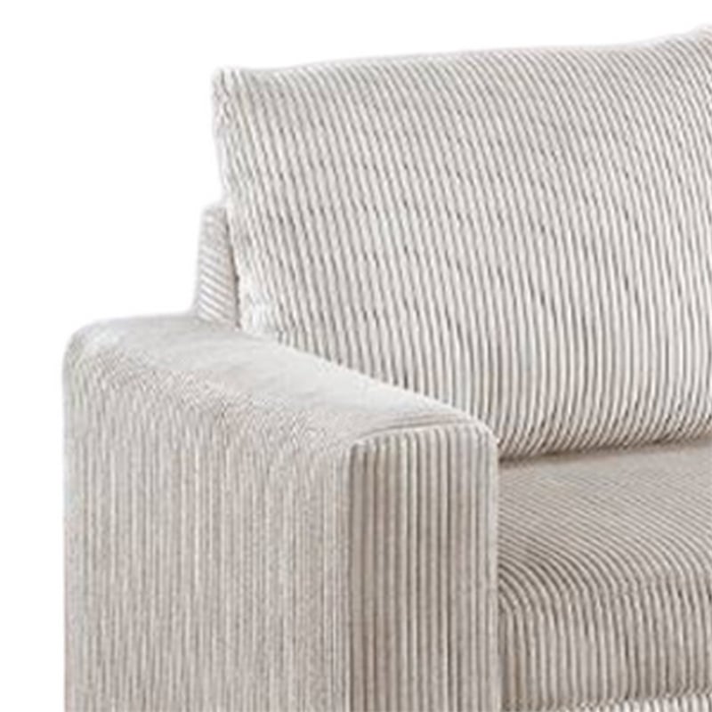 Billy Convertible Sofa Bed- Low Profile Leg- Ivory Corduroy 85 Inch