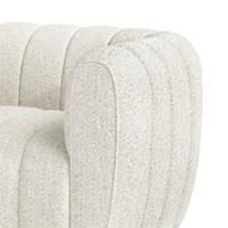 Hery Sofa- 83 Inch- White Boucle- Vertical Channel Tufted Details