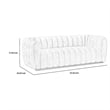 Hery Sofa- 83 Inch- White Boucle- Vertical Channel Tufted Details