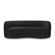 Srey 2pc Sofa and Loveseat Set- Black Boucle- Curved Kidney Shape