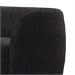 Srey 2pc Sofa and Loveseat Set- Black Boucle- Curved Kidney Shape