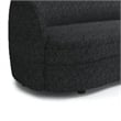 Srey Loveseat- 64 Inch- Plush Black Boucle- Soft Curved Kidney Shape
