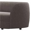 Srey 2pc Sofa and Loveseat Set- Gray Boucle- Curved Kidney Shape