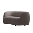 Srey Loveseat- 64 Inch- Charcoal Gray Boucle- Curved Kidney Shape