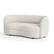 Srey Loveseat- 64 Inch- Modern White Boucle- Curved Kidney Shape