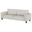 Dero Sofa- 81 Inch- Light Gray Faux Corduroy- Modern Wide Track Arms