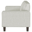 Dero Sofa- 81 Inch- Light Gray Faux Corduroy- Modern Wide Track Arms