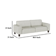 Dero Sofa- 81 Inch- Light Gray Faux Corduroy- Modern Wide Track Arms
