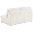 Sono Modular Armless Loveseat- 60 Inch- Ivory Fabric Channel Tufting