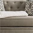 Erin Sofa Loveseat Set- 6 Large Pillows- Brown Small Weave Chenille