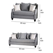 Efyn Sofa and Loveseat Set- Loose Pillow Back- Light Gray Burlap Weave