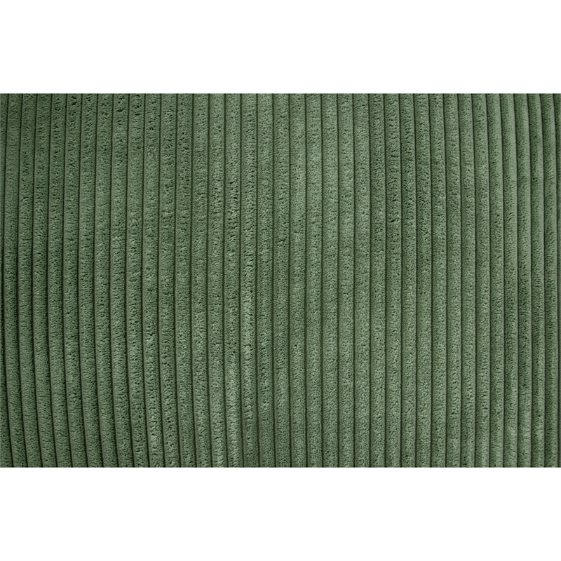 Roe 3pc Sectional Sofa Set w Chaise- Ottoman- 2 Pillows- Sage Green