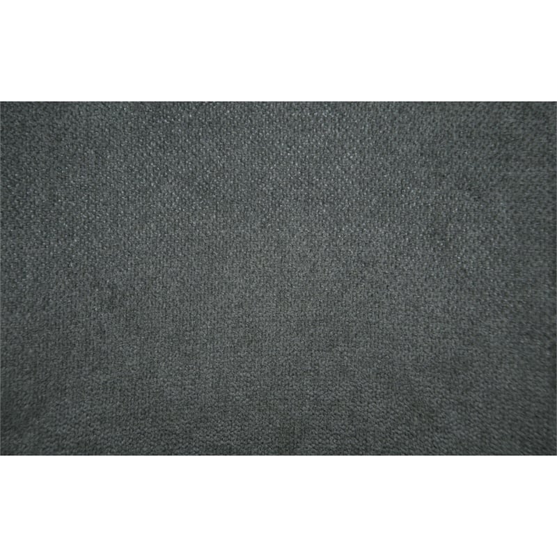 Dema 2pc Sectional Sofa Set- Chaise- 2 Pillows- Textured Black Velvet