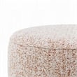 Sarah Ottoman- Round 39 Inch- Modern Style White Red Patterned Boucle