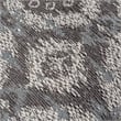 Berrie Ottoman- Geometric Gray White Polyester- Solid Wood- 40 Inch