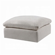 Shar Modular Ottoman- Pillow Top Cushion- Plush Ivory Linen Fabric
